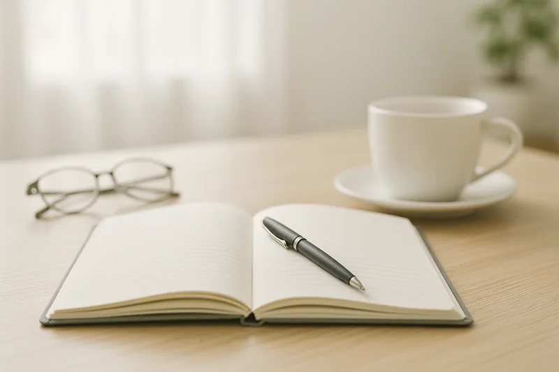 Carnet de notes pour écrire ses projets de vie après le travail