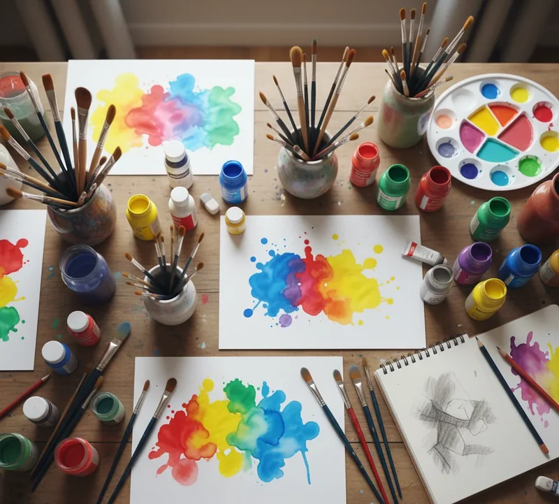 Matériel d'atelier créatif pour activités en maison de retraite