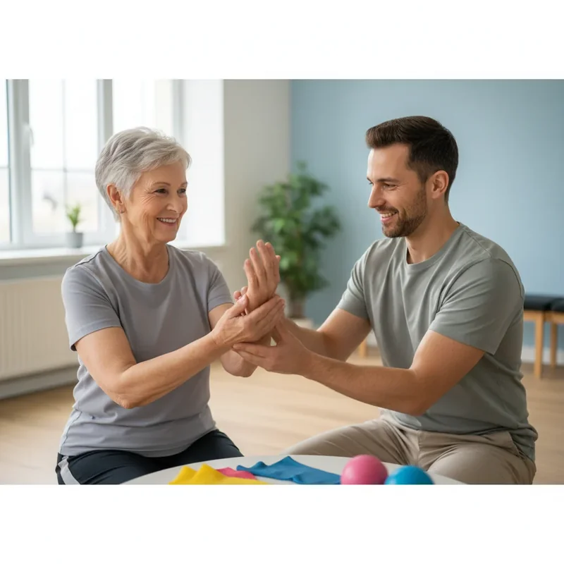 Exercices de rééducation douce pour combattre les effets de l'arthrite.
