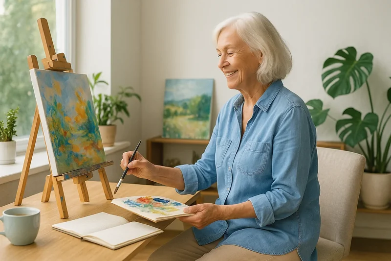 Senior écrivant dans un carnet pour prendre du recul sur le regard des autres