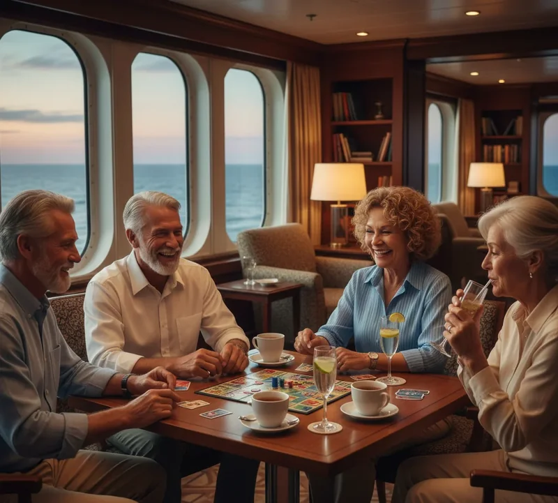 Cabine confortable de croisière pour seniors