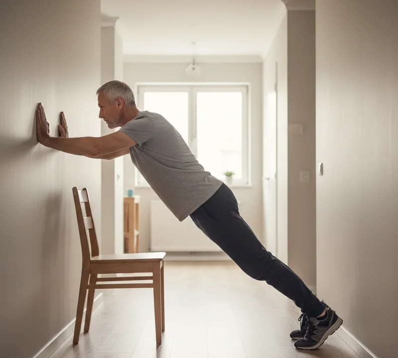 Planche murale isométrique équilibre seniors